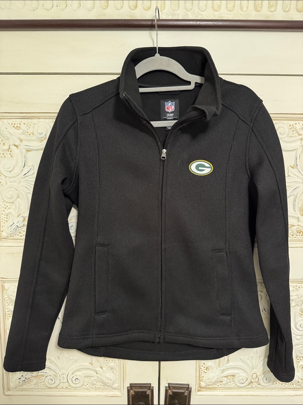 Green Bay Packers Women's Black Full-Zip Utility Jacket